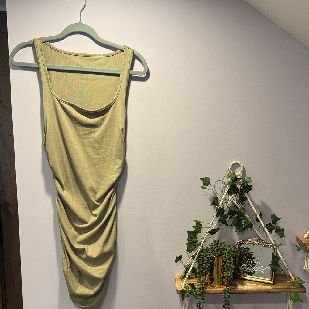 SHEIN Olive Green Mini Dress